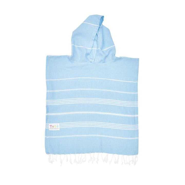 Baby Blue Kids Hooded Beach Towel