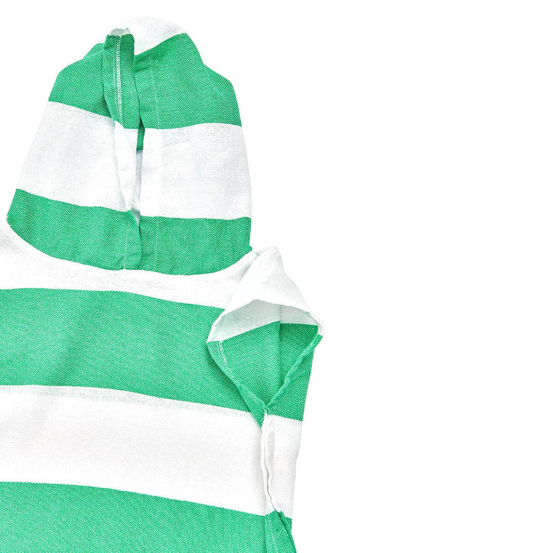 Green and Blue Kids Hooded Beach Towel