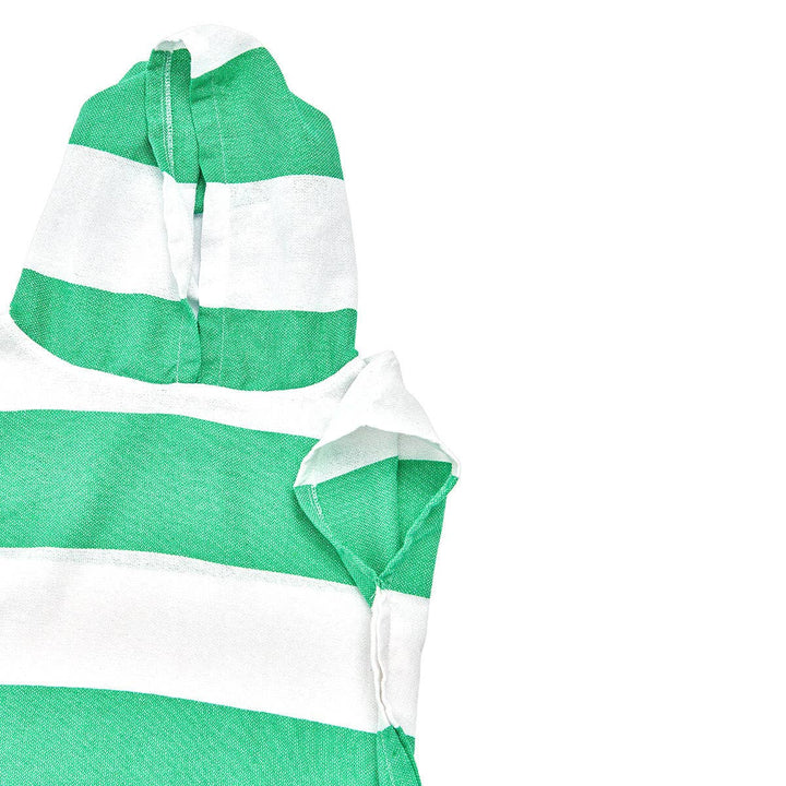 Green and Blue Kids Hooded Beach Towel