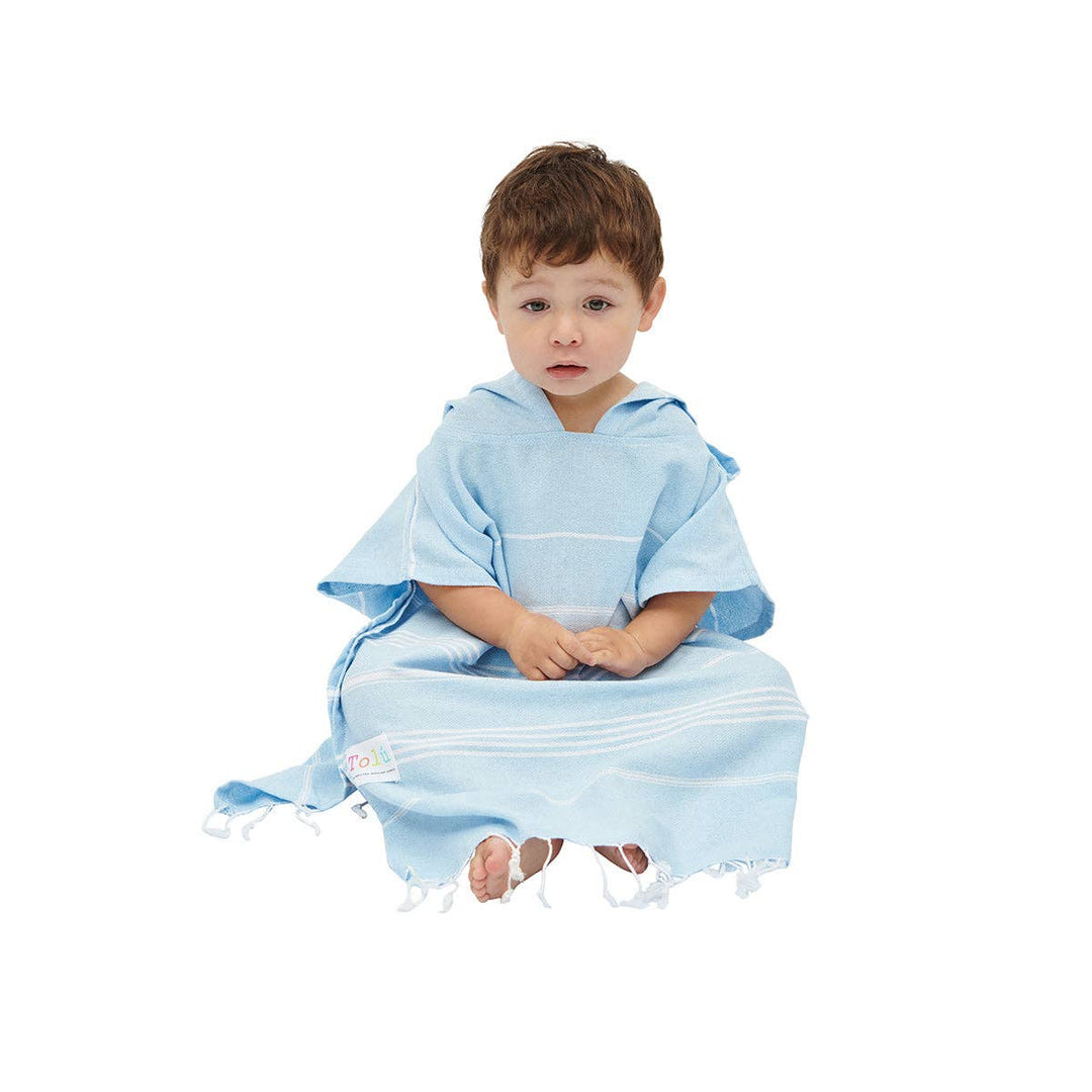 Baby Blue Kids Hooded Beach Towel
