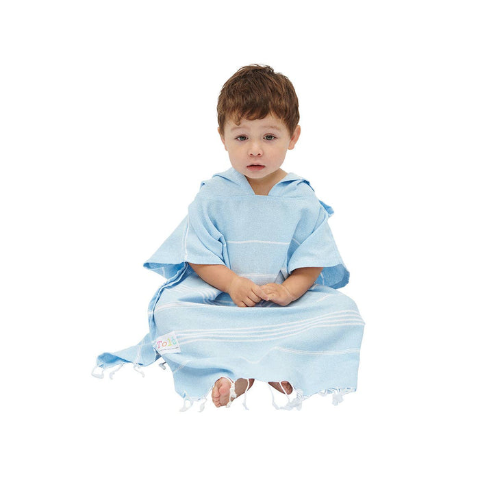 Baby Blue Kids Hooded Beach Towel