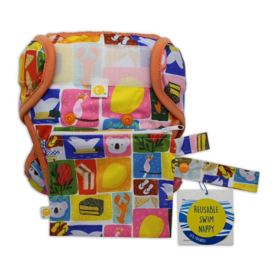 Tyoub x Suki McMaster Reusable Swim Nappy - Aussie Icons