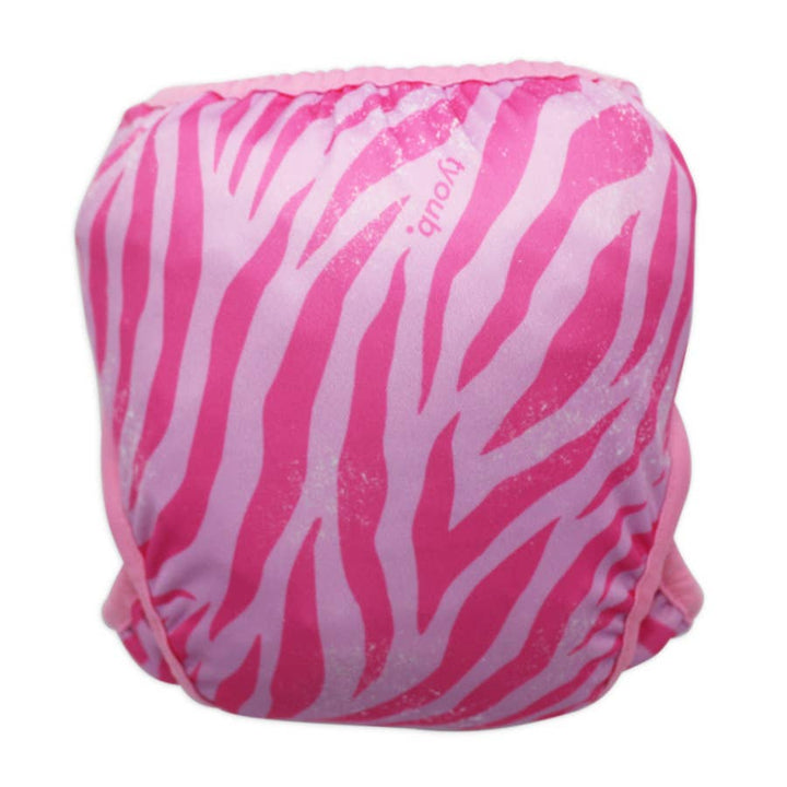 Adjustable Reusable Swim Diaper and Wet Bag - Tiger Pink