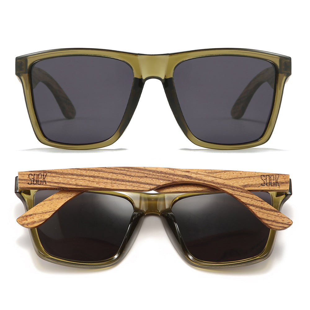 Soek Wooden Sunglasses -DALTON KHAKI