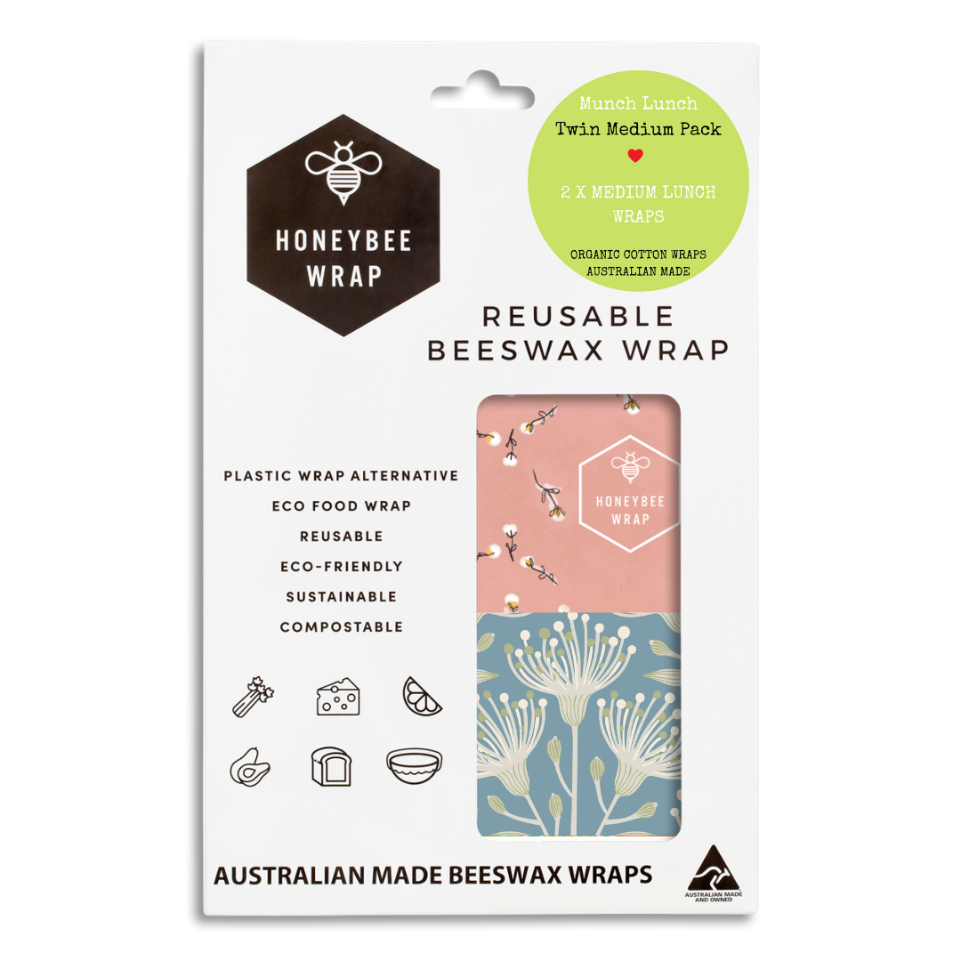 Beeswax Wraps Twin Pack - Medium Wraps