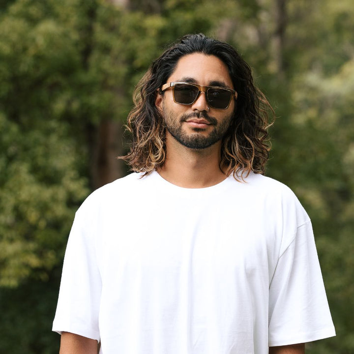 Soek Wooden Sunglasses -DALTON KHAKI