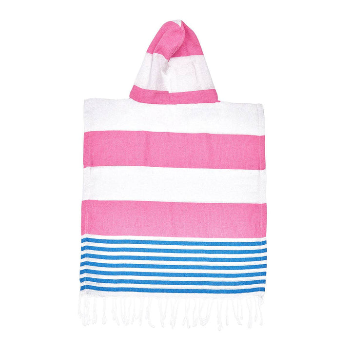 Kids Hooded Beach Towel - Pink & Blue