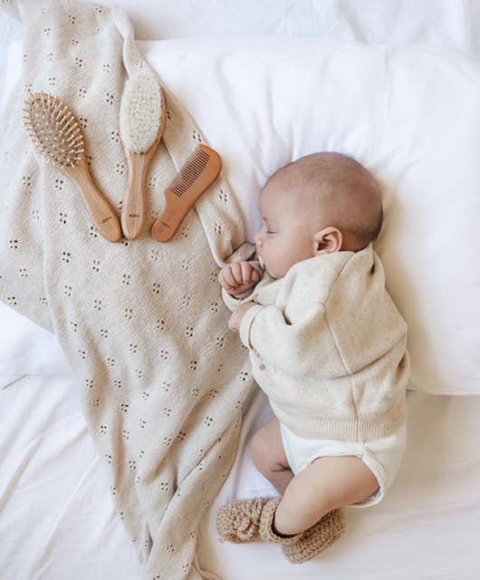 Wooden Baby Hairbrush Set