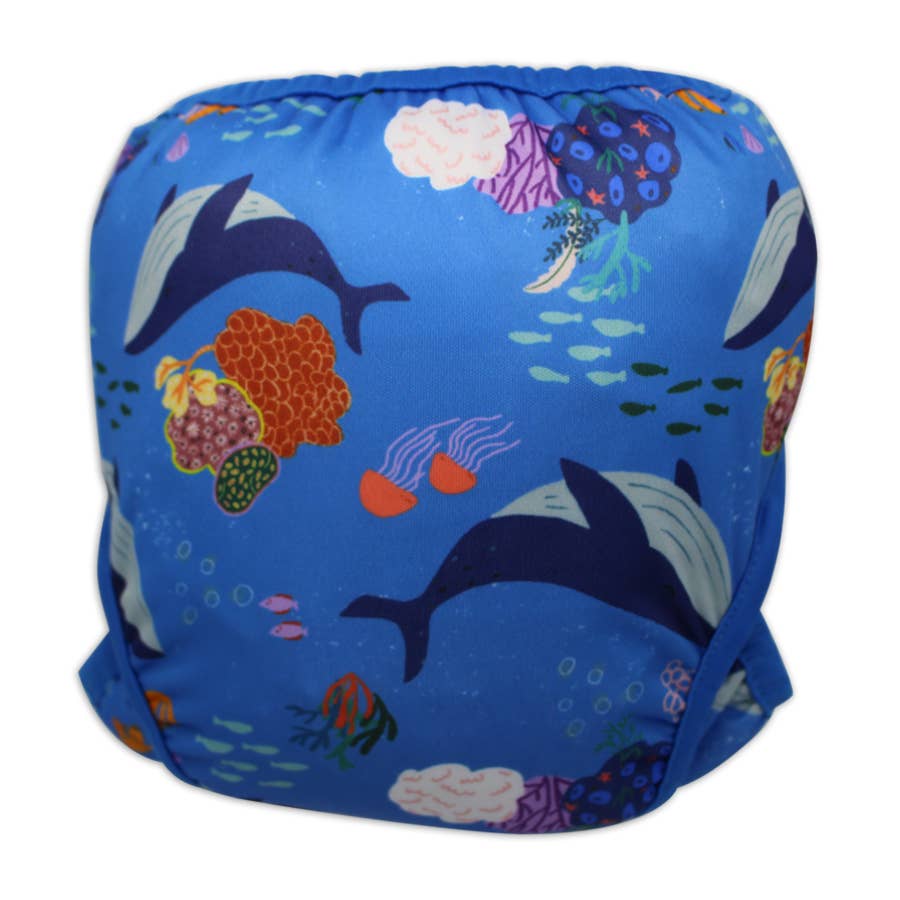 Tyoub x Suki McMaster Reusable Swim Nappy - Whales