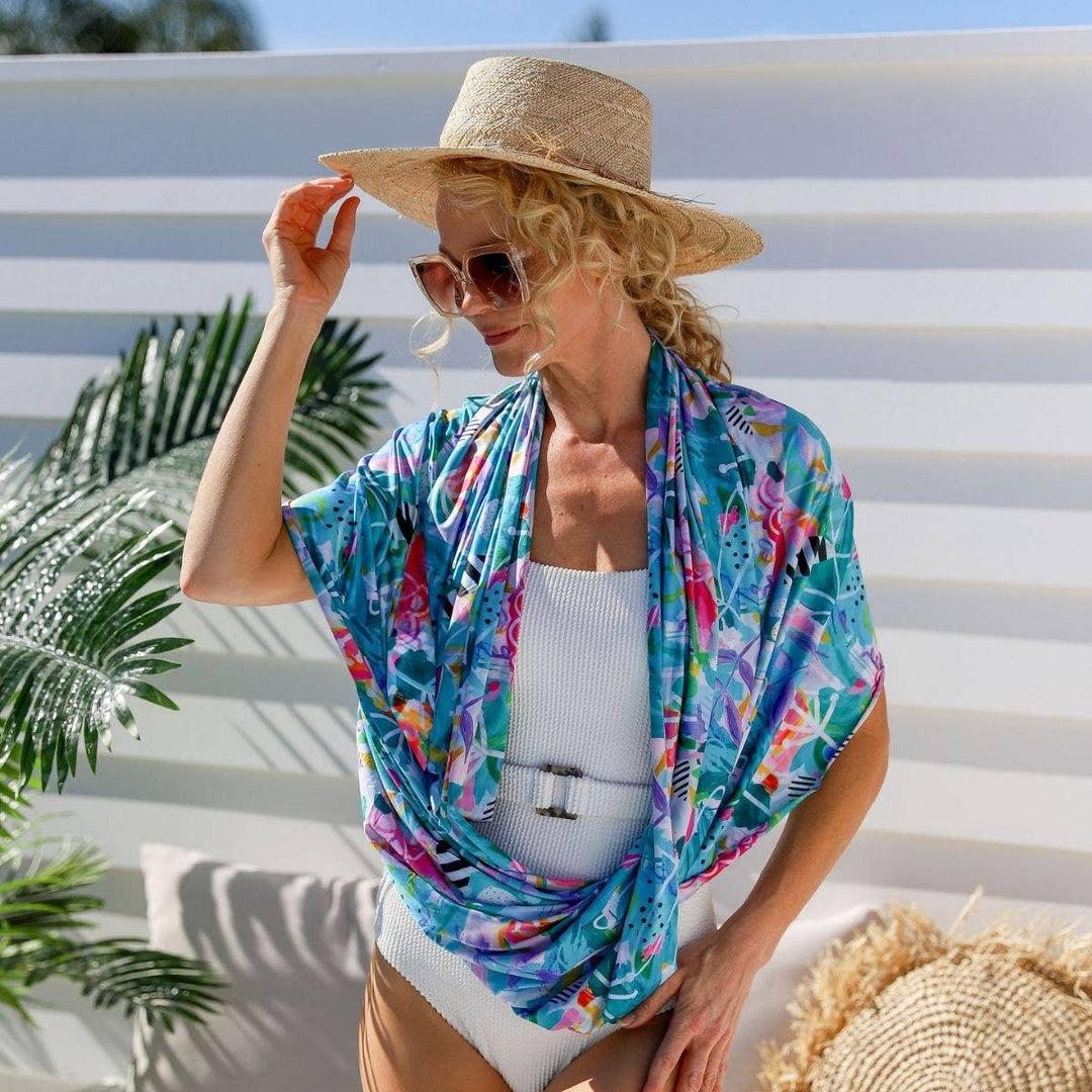 Sun Wrap UPF50+, The Mighty Jungle by Deb McNaughton: S/M (size 6-14)