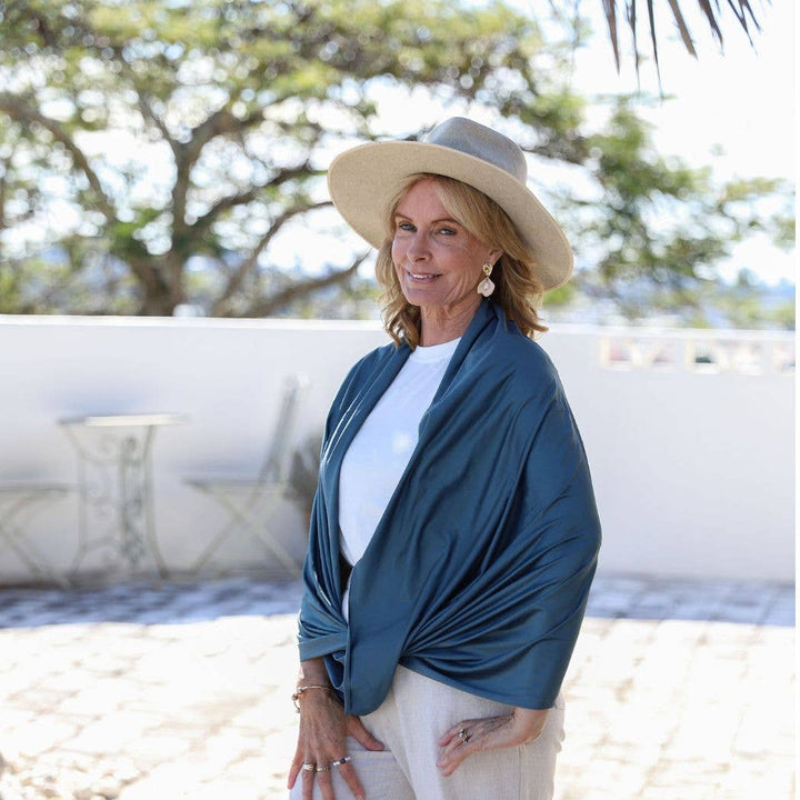 Sun Wrap UPF50+, Gloss Indian Teal: S/M (size 6-14)