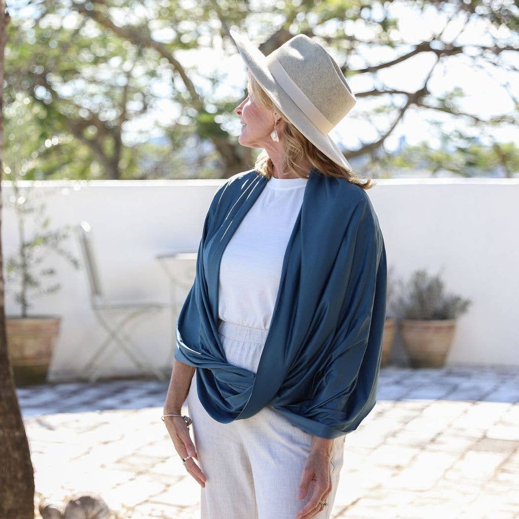 Sun Wrap UPF50+, Gloss Indian Teal: S/M (size 6-14)