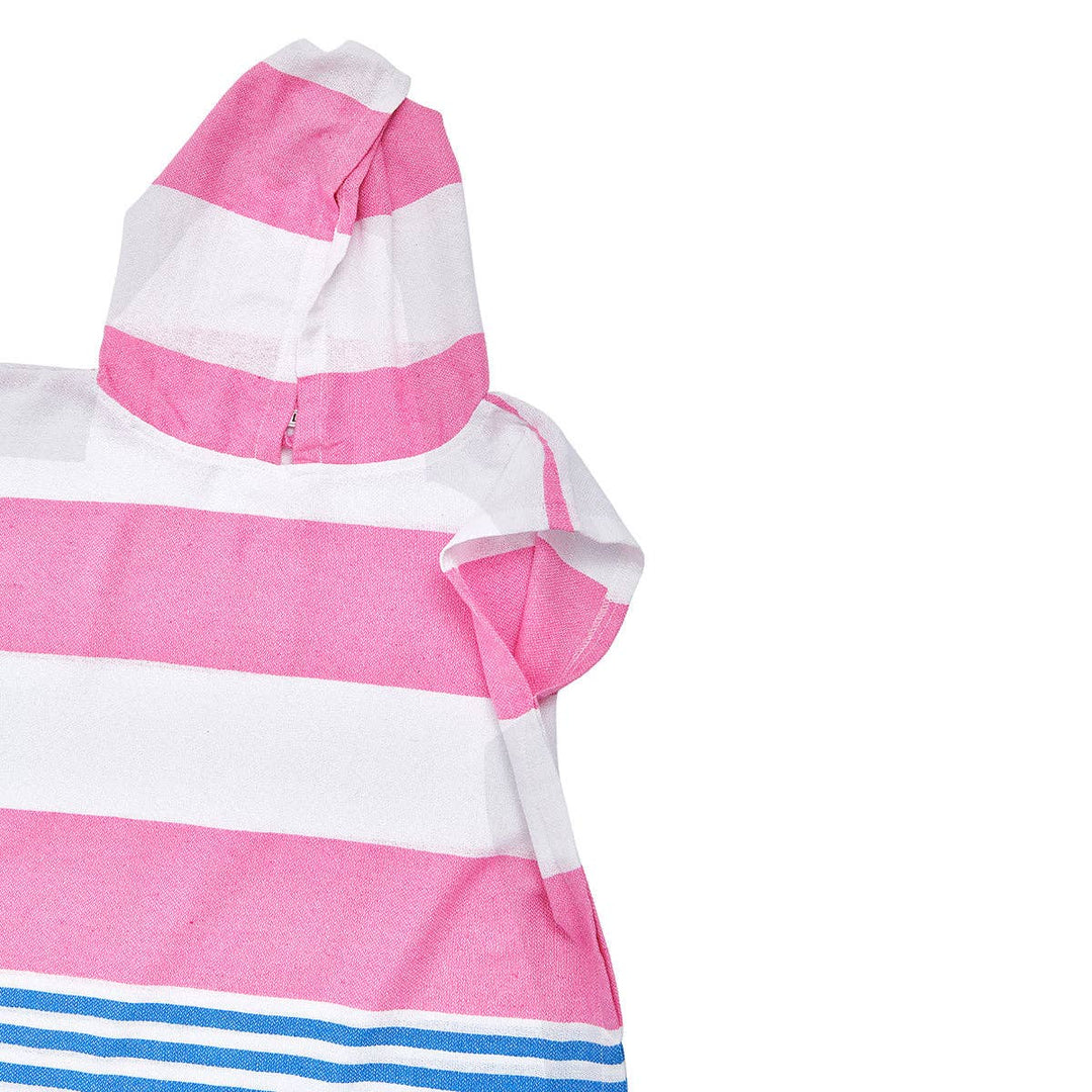 Kids Hooded Beach Towel - Pink & Blue