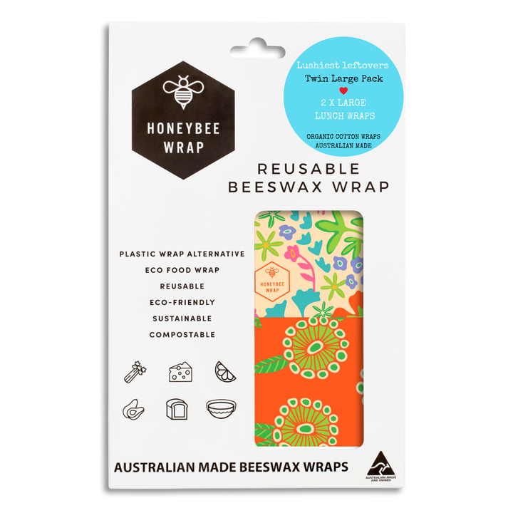 Beeswax Wraps - Twin Pack of Large Wraps