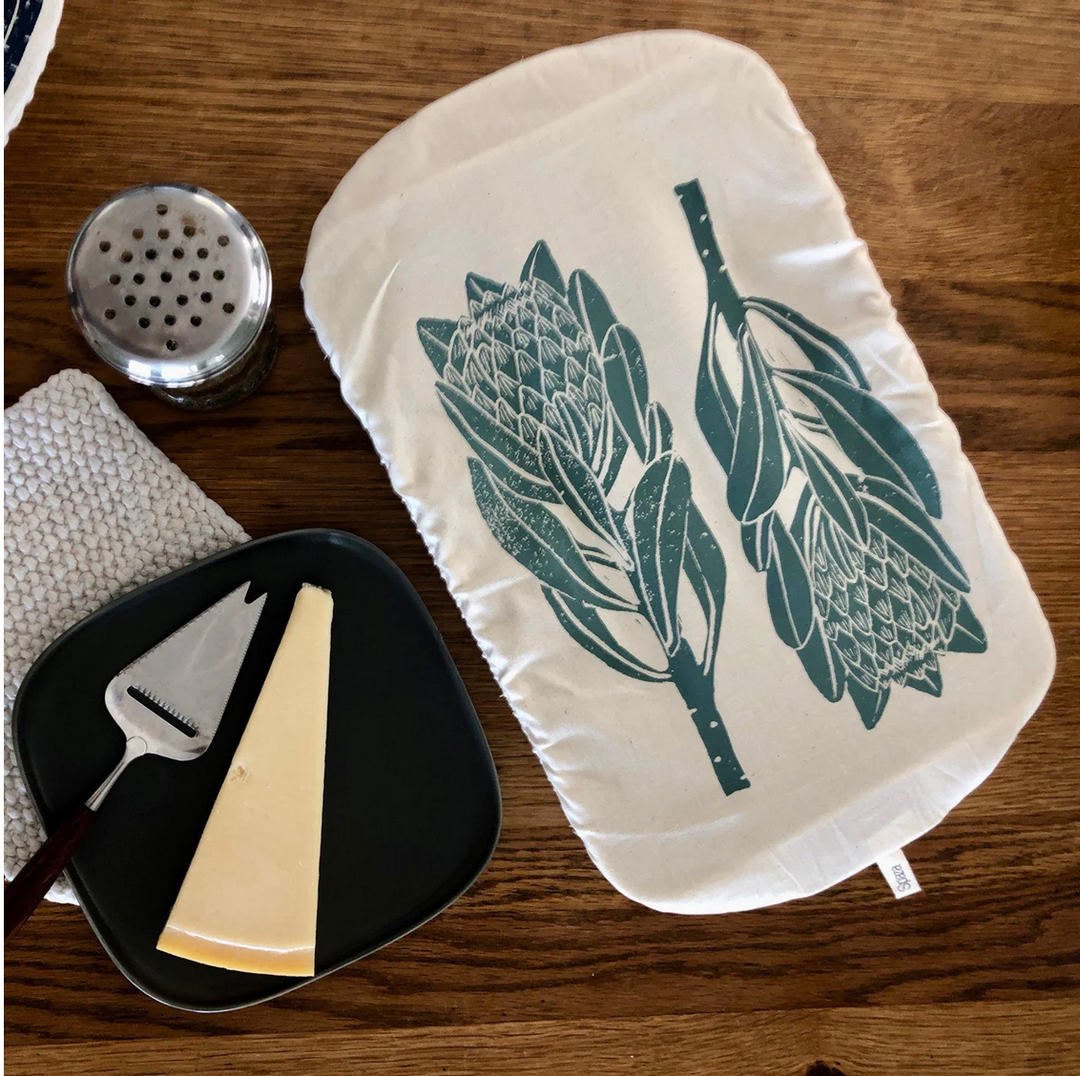 Dish and Casserole Cover Rectangle -  Protea Print: Blue Grass