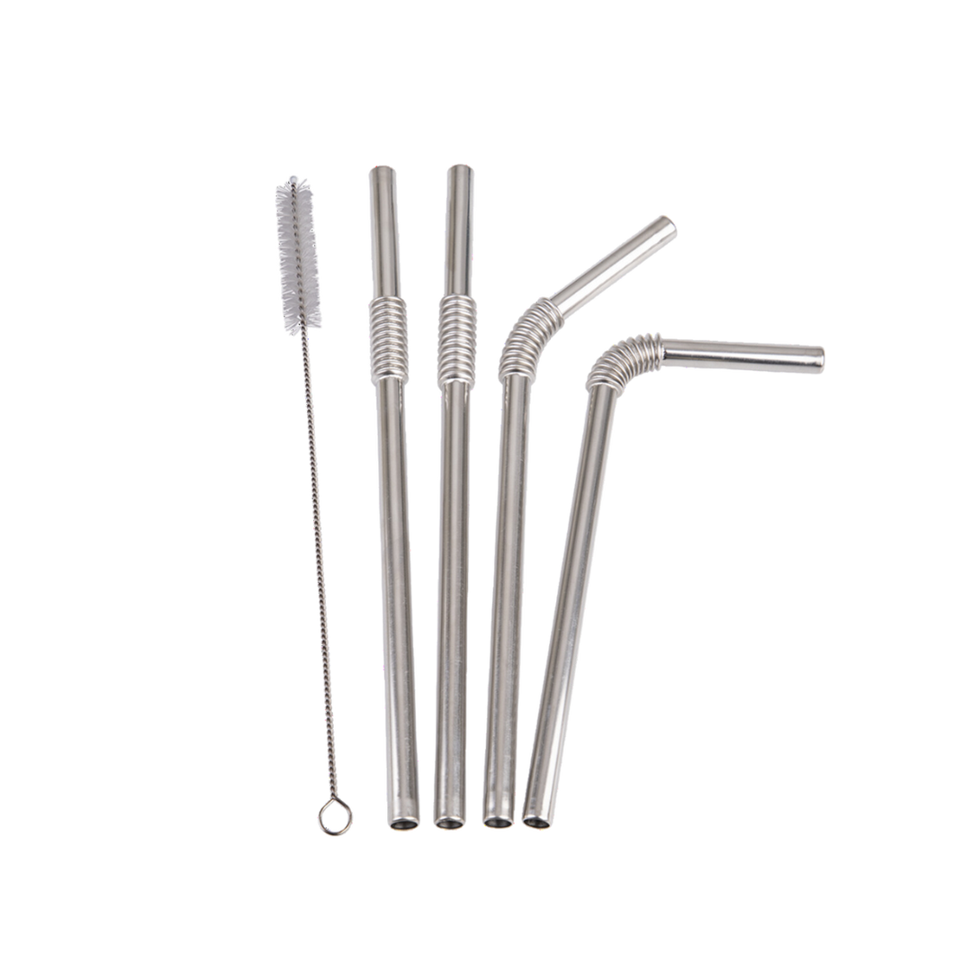 Turtleneck Straws- 4 pack with cleaning brush