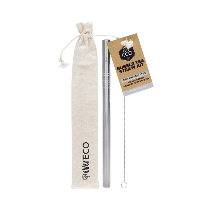 Bubble Tea Straw with Carry Pouch and Cleaning Brush