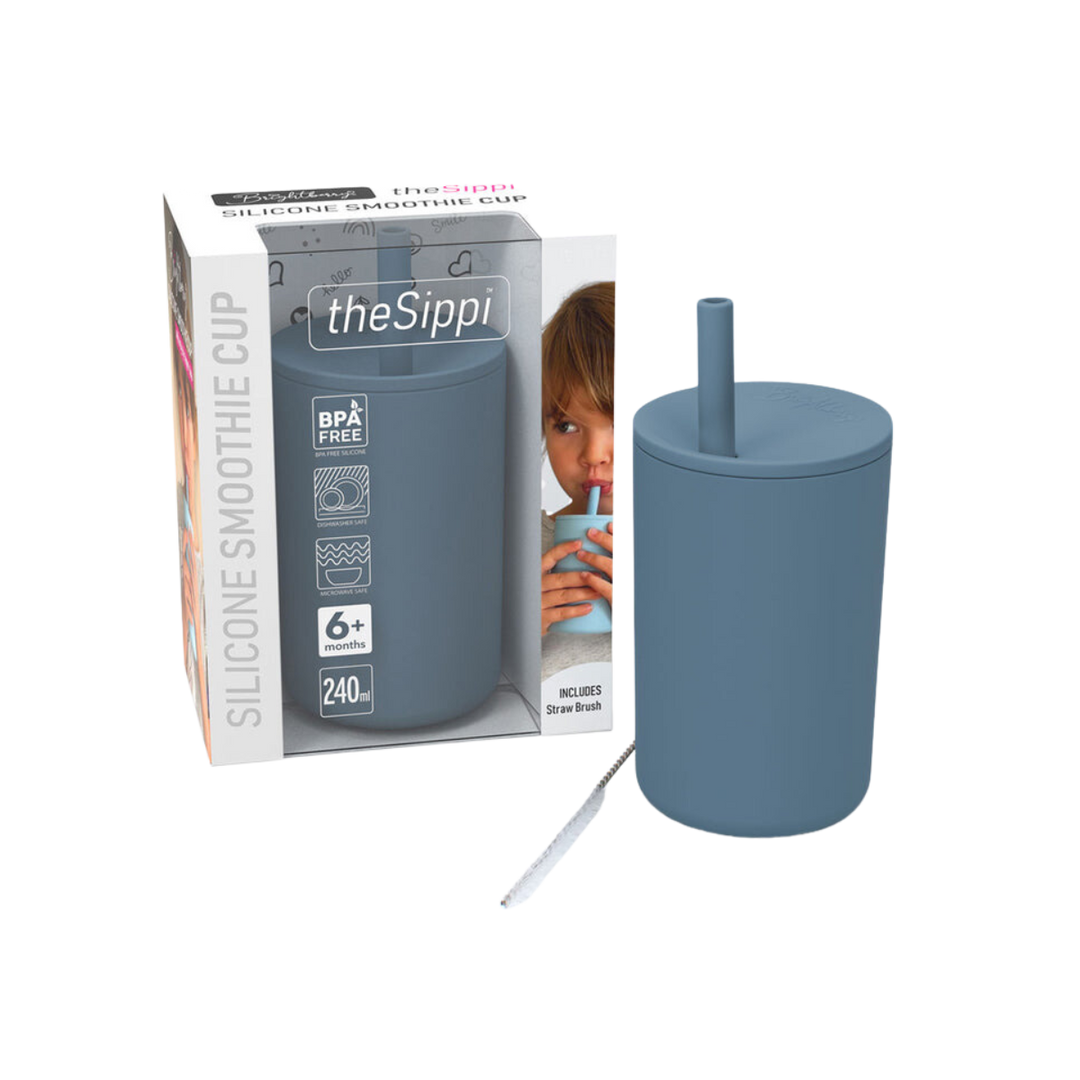 Kids Smoothie Cup with Secure Lid and Stopper Straw 240ml