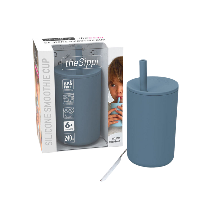 Kids Smoothie Cup with Secure Lid and Stopper Straw 240ml