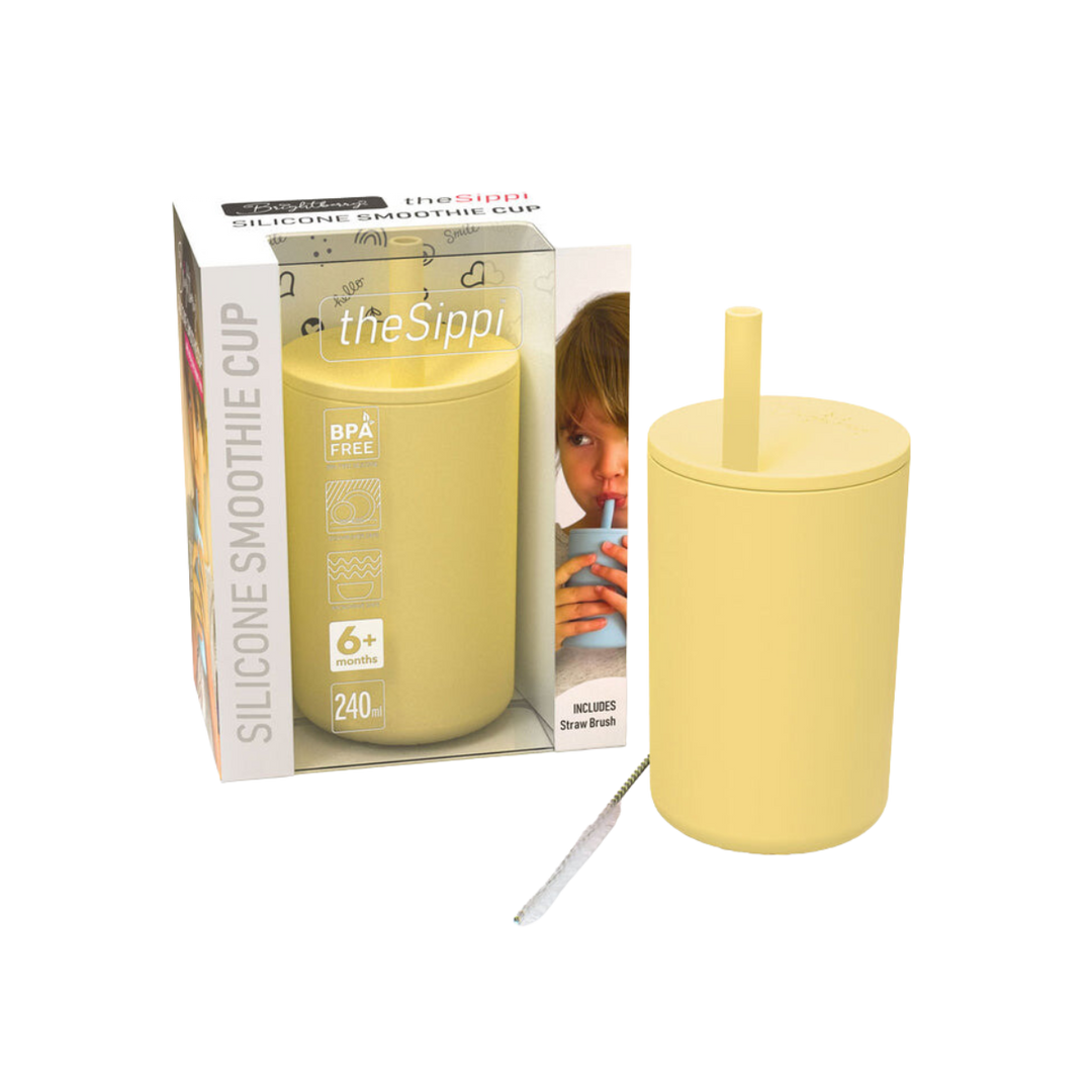 Kids Smoothie Cup with Secure Lid and Stopper Straw 240ml