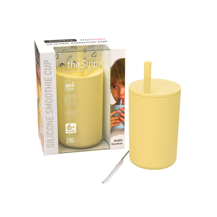 Kids Smoothie Cup with Secure Lid and Stopper Straw 240ml