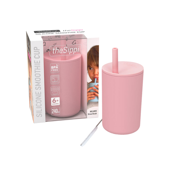 Kids Smoothie Cup with Secure Lid and Stopper Straw 240ml