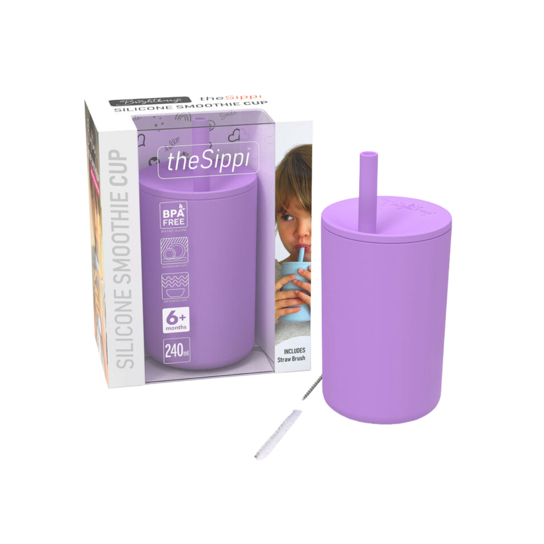 Kids Smoothie Cup with Secure Lid and Stopper Straw 240ml