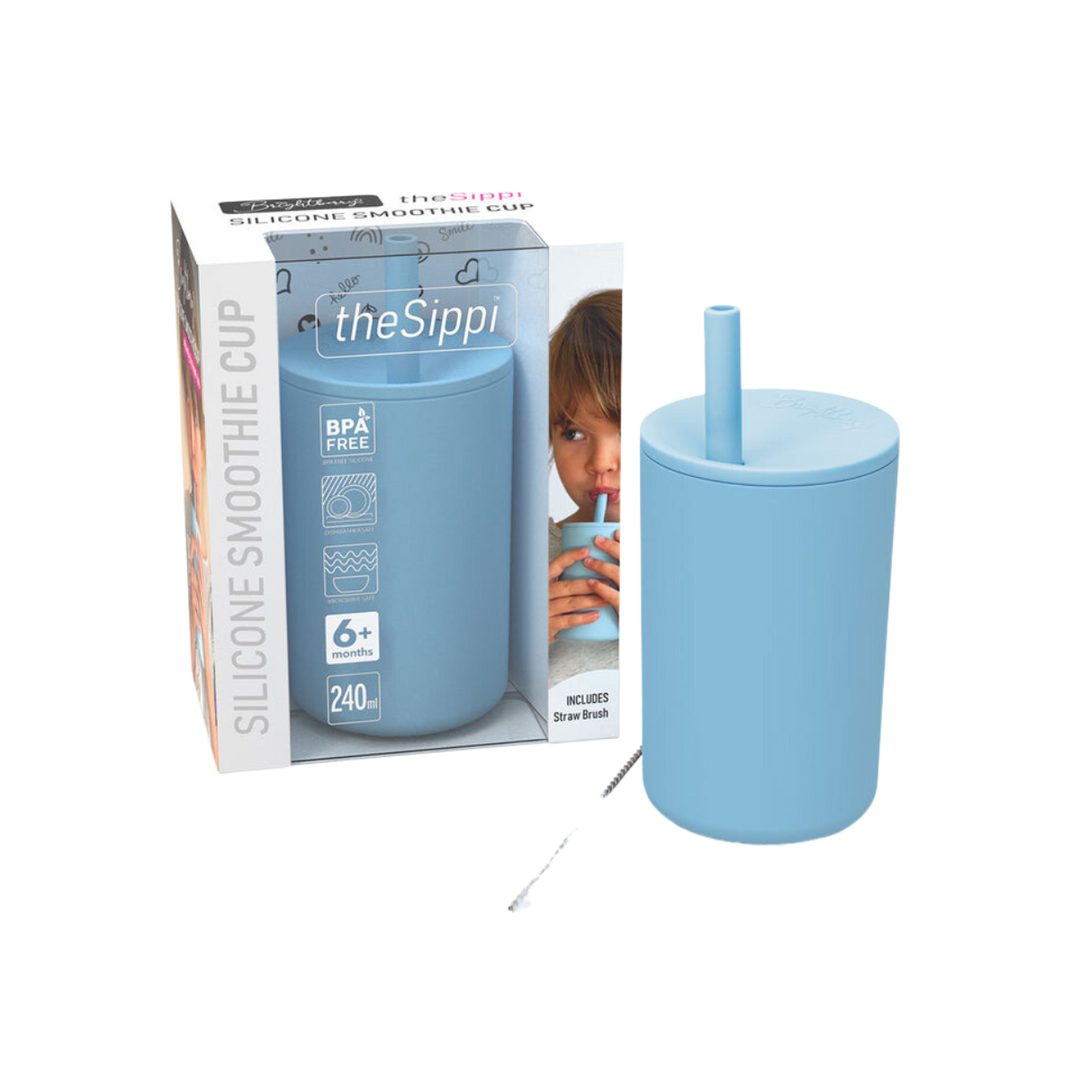 Kids Smoothie Cup with Secure Lid and Stopper Straw 240ml