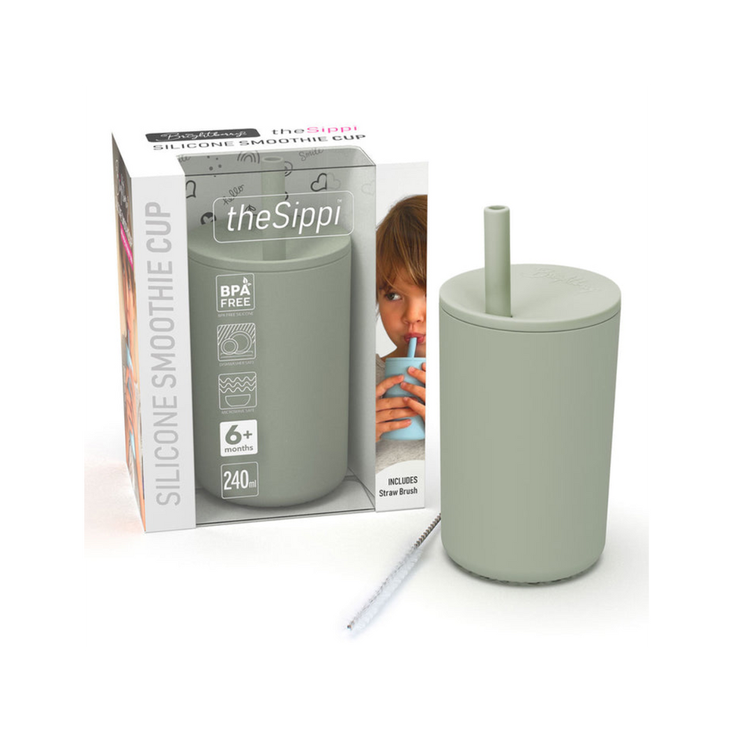 Kids Smoothie Cup with Secure Lid and Stopper Straw 240ml