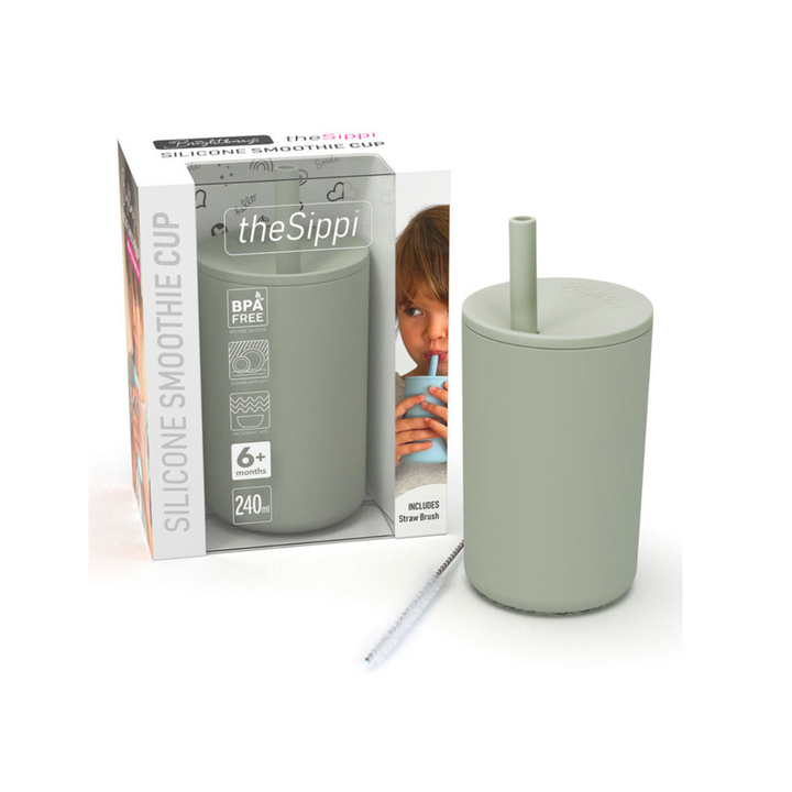 Kids Smoothie Cup with Secure Lid and Stopper Straw 240ml