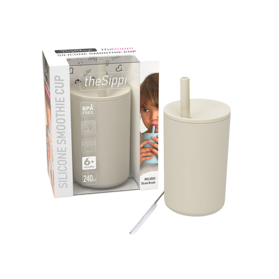 Kids Smoothie Cup with Secure Lid and Stopper Straw 240ml