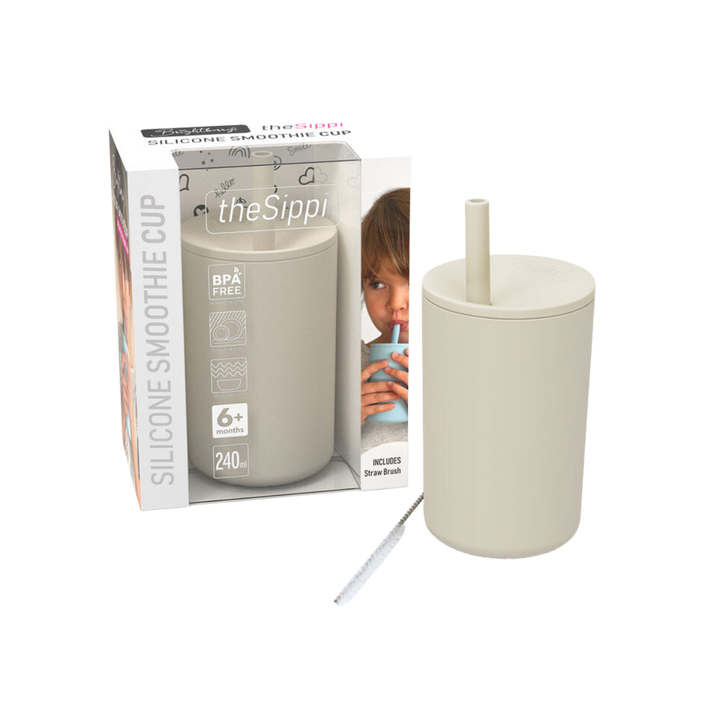 Kids Smoothie Cup with Secure Lid and Stopper Straw 240ml