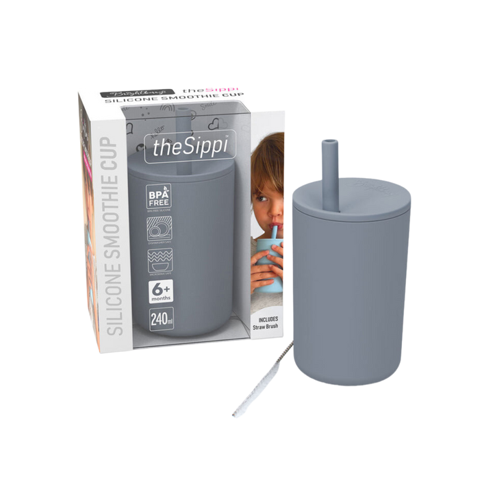 Kids Smoothie Cup with Secure Lid and Stopper Straw 240ml