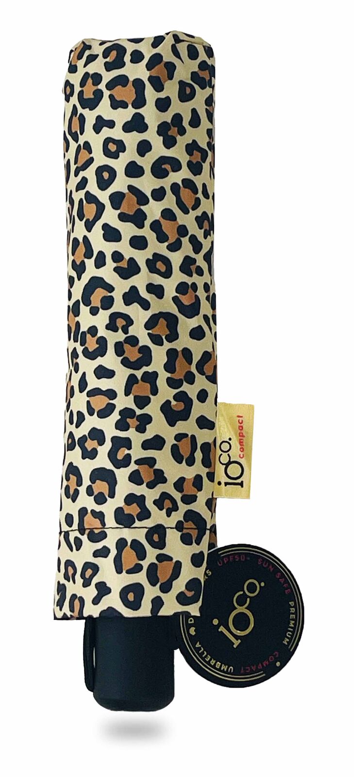 Sun Safe Compact Umbrella - Leopard