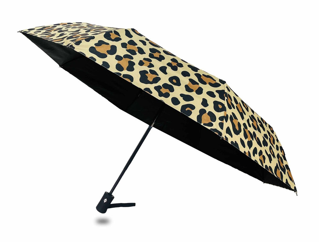 Sun Safe Compact Umbrella - Leopard