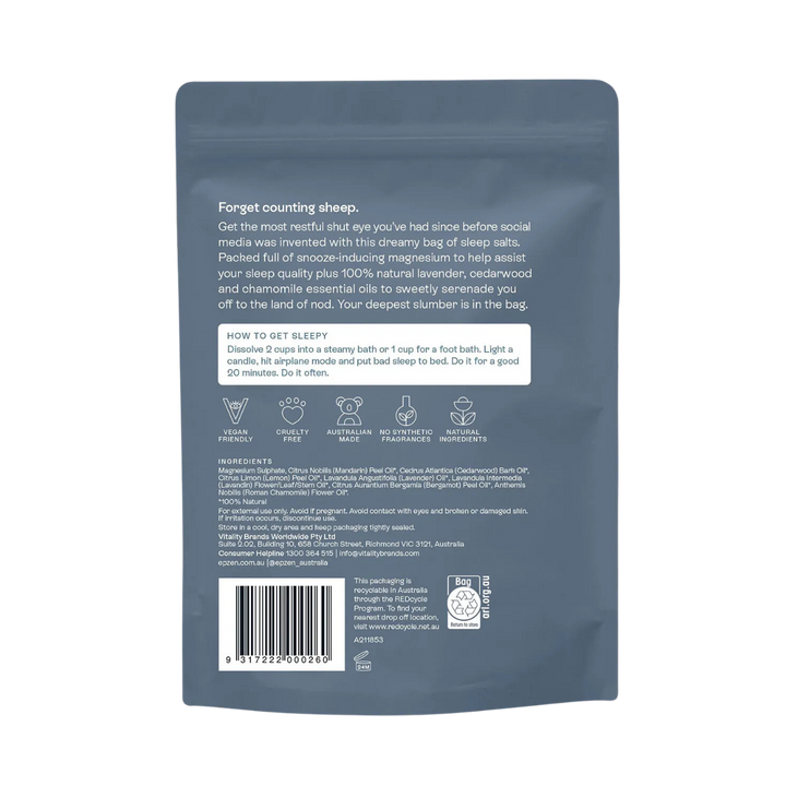 Magnesium Epsom Salts Relax Sleep 900g