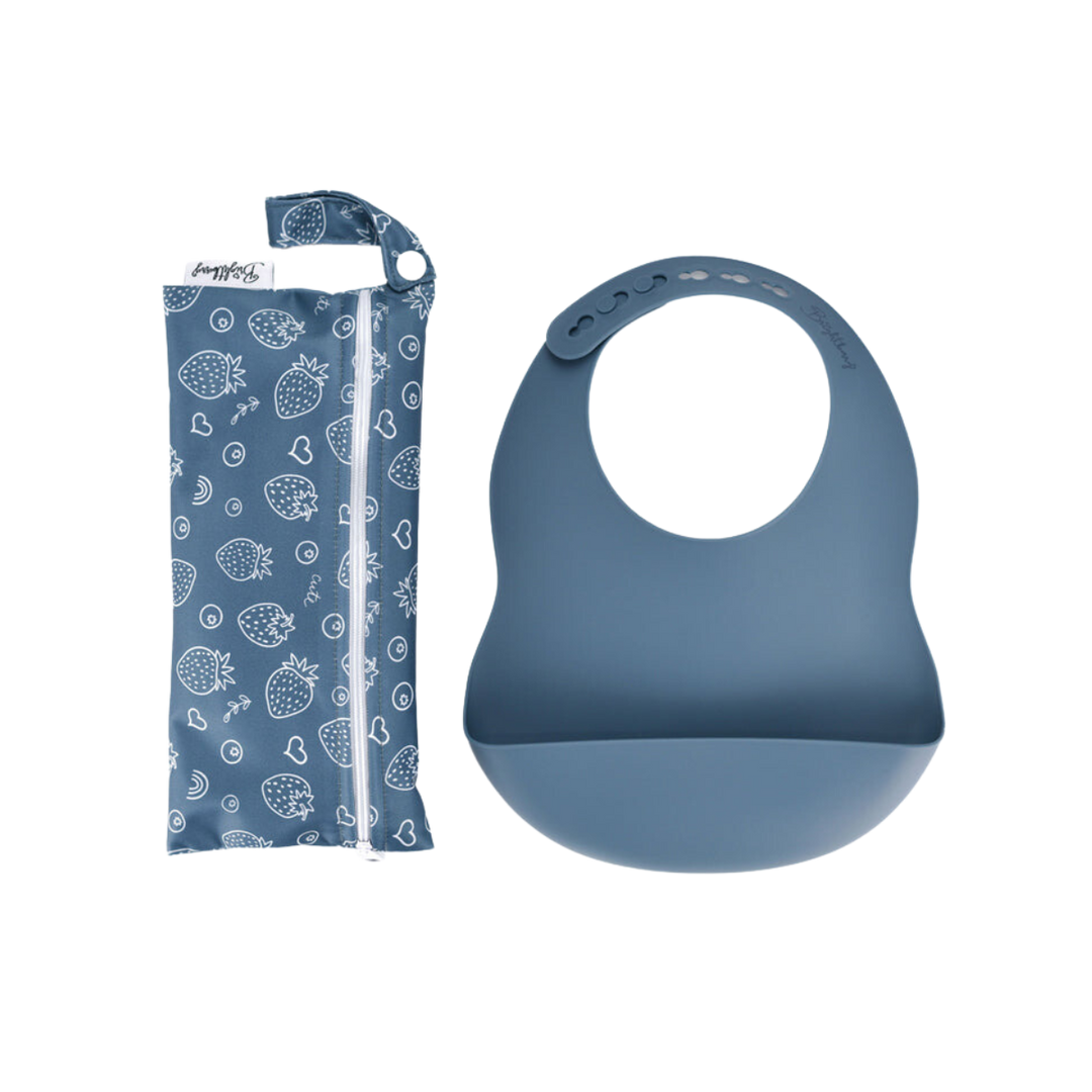 Silicone Bib with Waterproof Bag