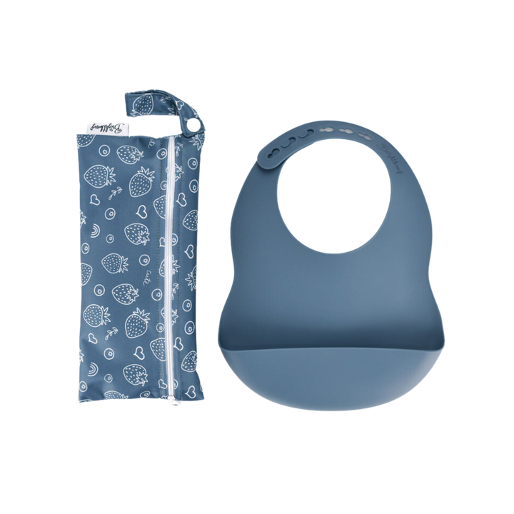 Silicone Bib with Waterproof Bag