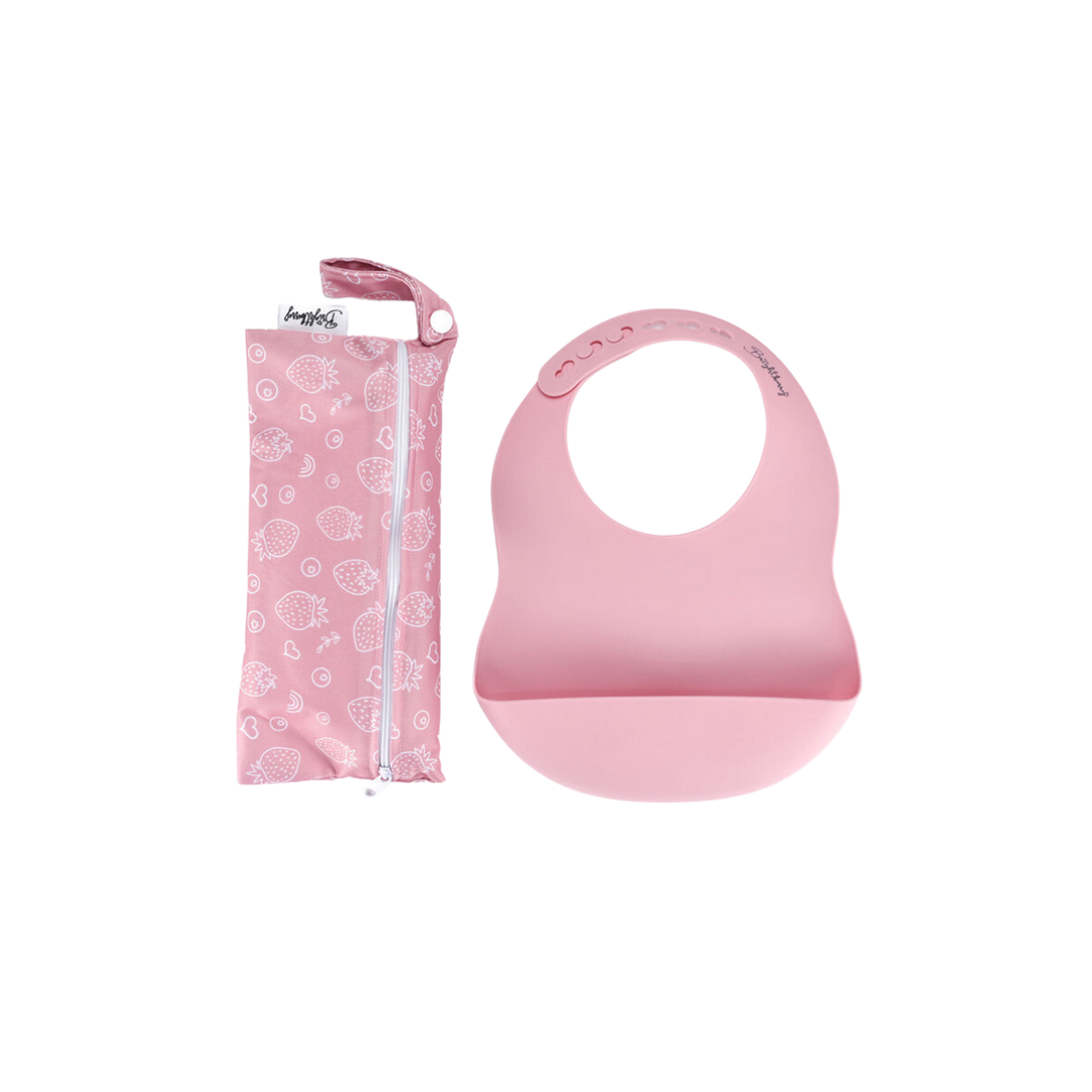 Silicone Bib with Waterproof Bag