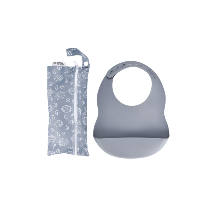 Silicone Bib with Waterproof Bag