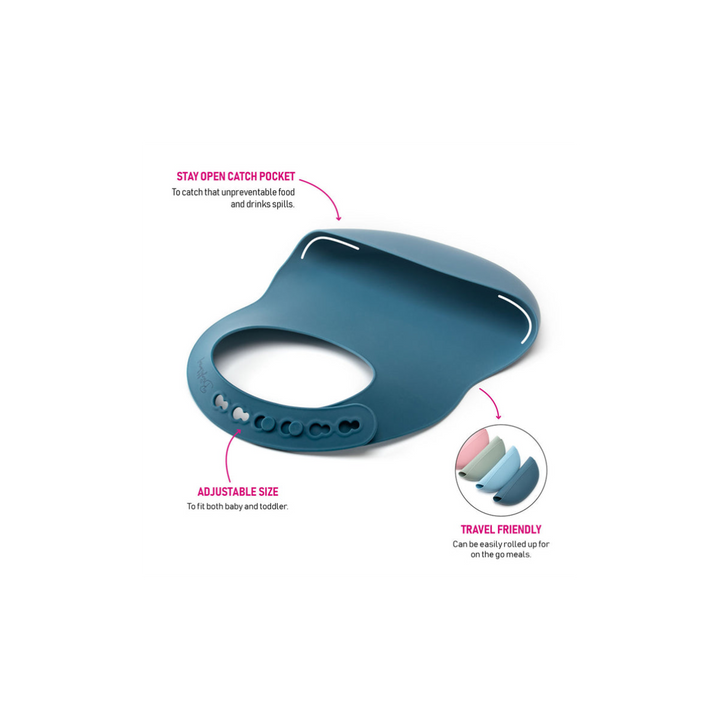 Silicone Bib with Waterproof Bag