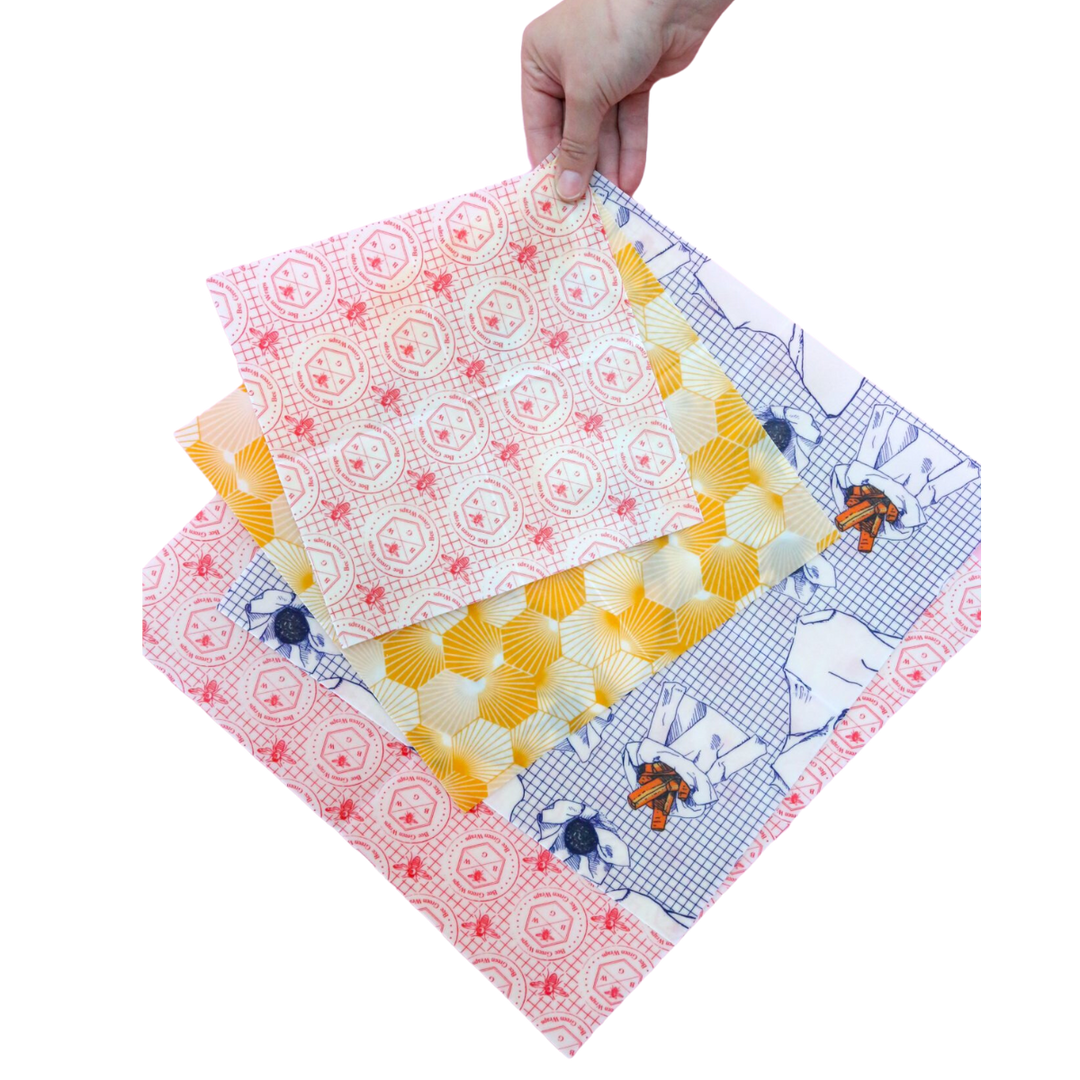 BeesWax Food Wraps - 4 Wrap Starter Set