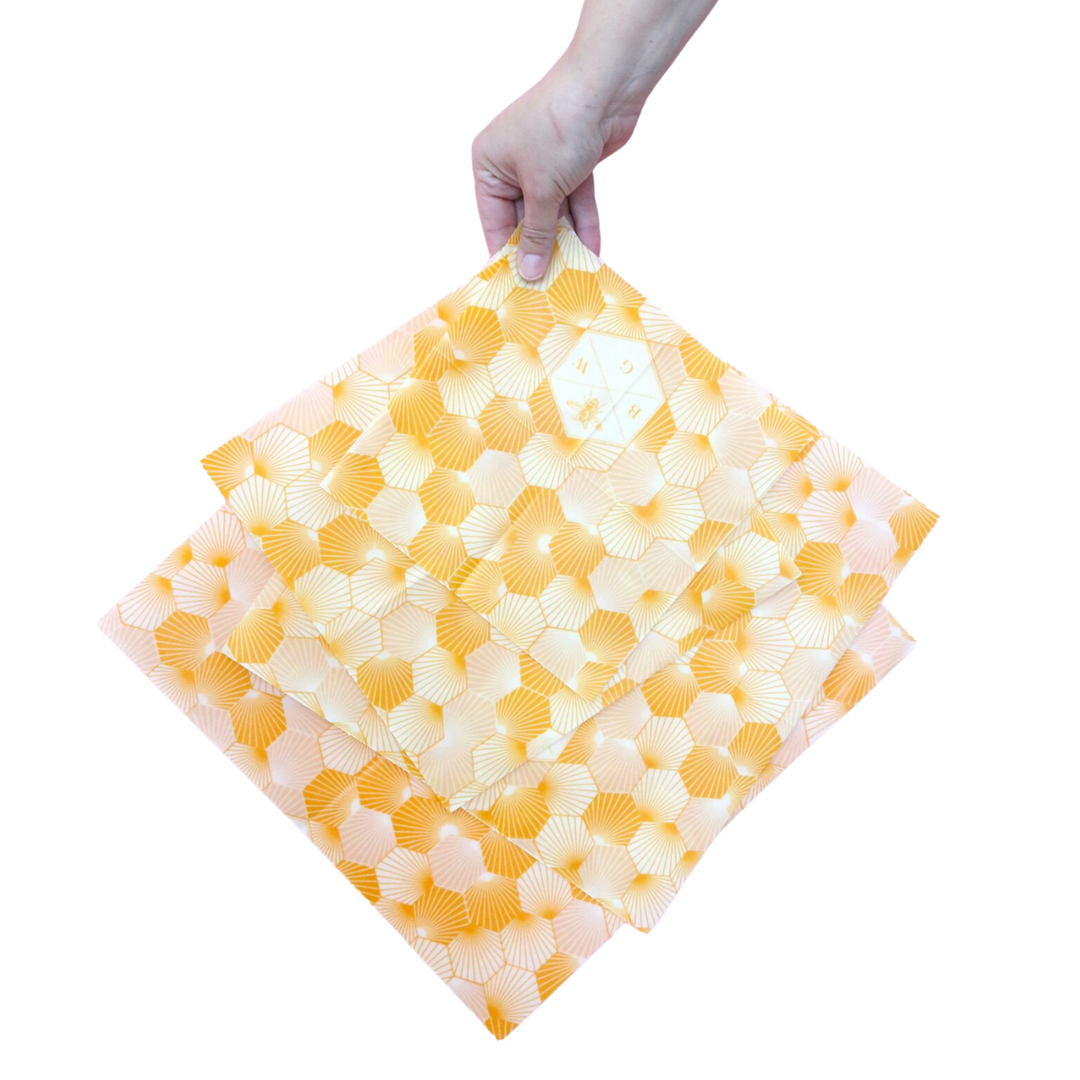 BeesWax Food Wraps - 4 Wrap Starter Set