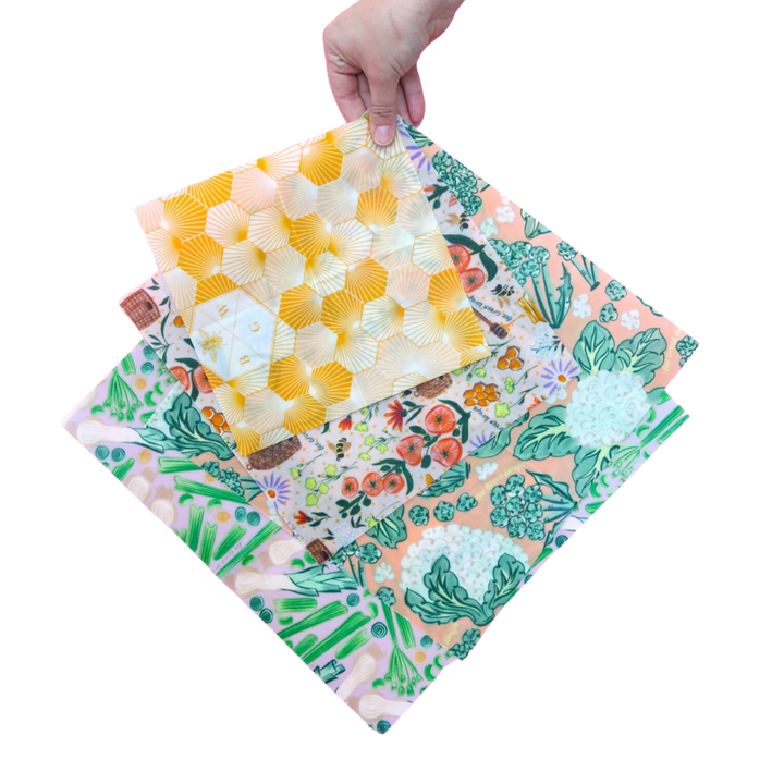 BeesWax Food Wraps - 4 Wrap Starter Set