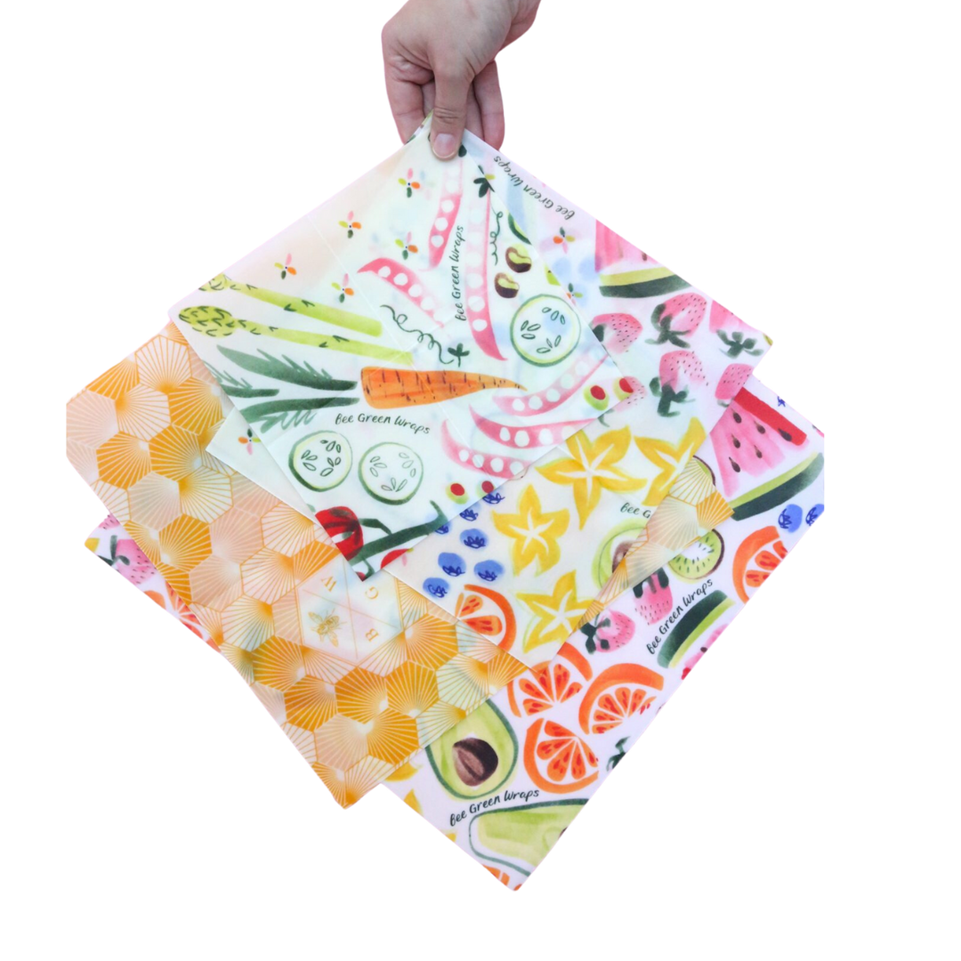 BeesWax Food Wraps - 4 Wrap Starter Set