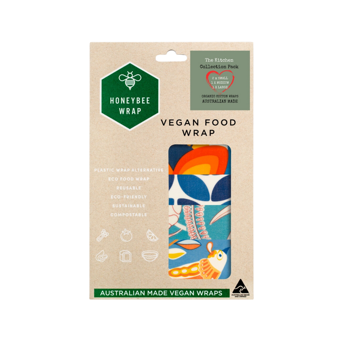 Vegan Food Wraps - The Kitchen Collection 4 Pack