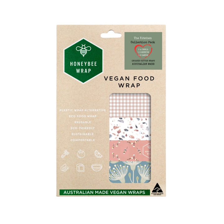 Vegan Food Wraps - The Kitchen Collection 4 Pack