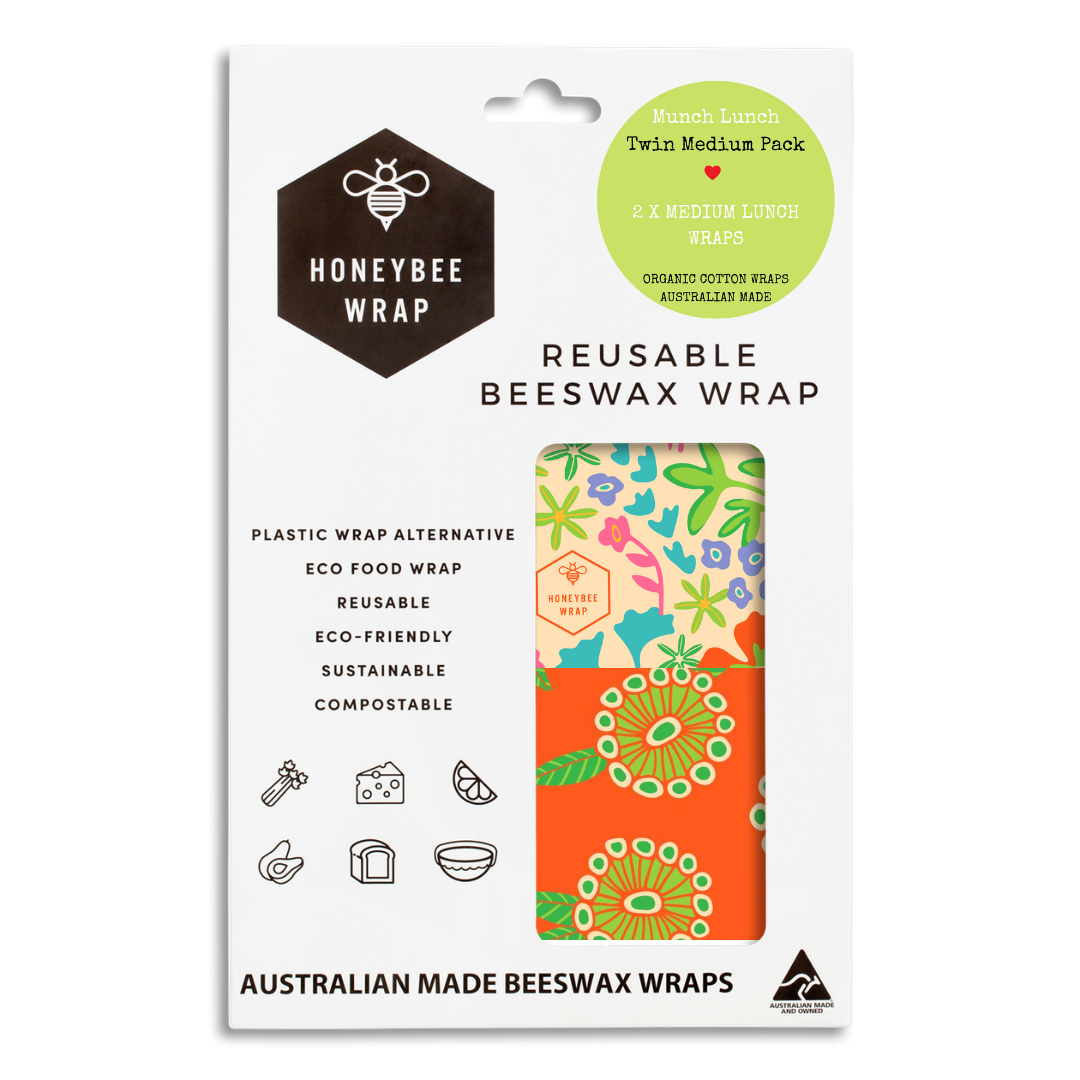Beeswax Wraps Twin Pack - Medium Wraps