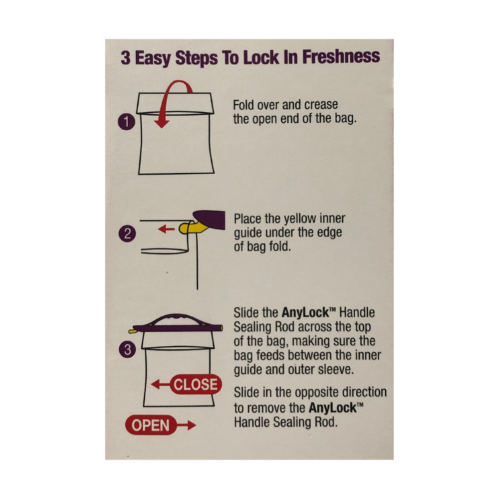anylock bag sealer with handle instructions