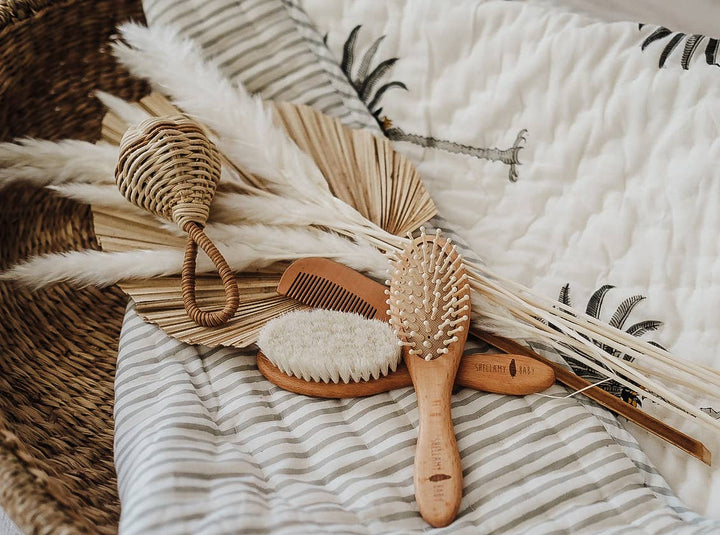 Wooden Baby Hairbrush Set